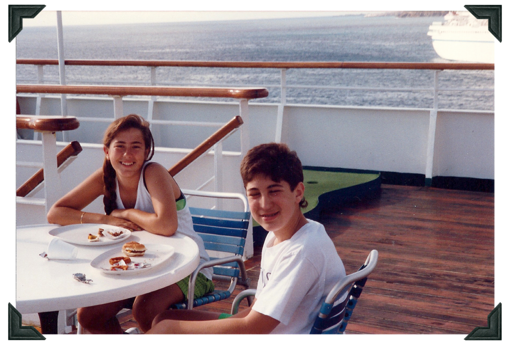 Me and Joy, on the cruise after I showed my dance move